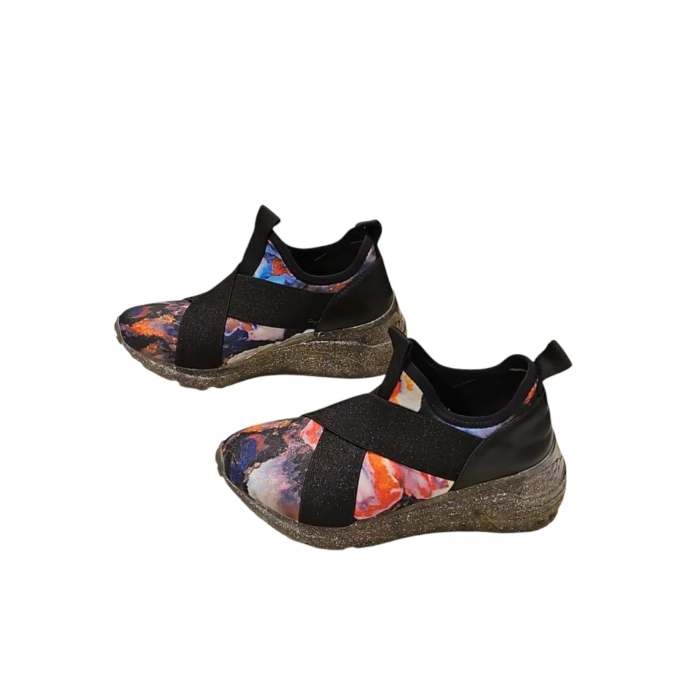 Steve Madden Cryme Black/Multicolor Slip-On Sneakers